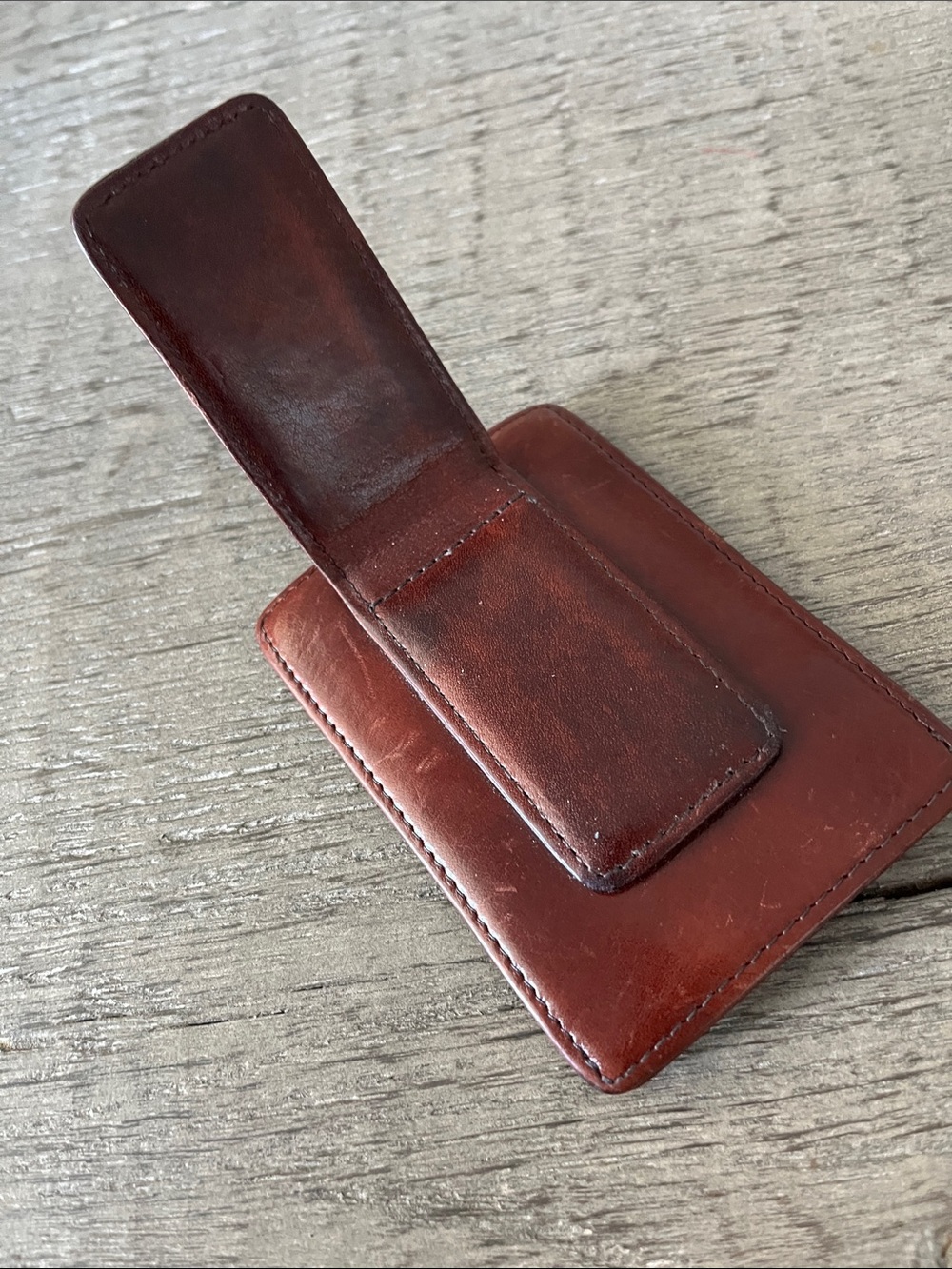 Bosca 1911 Cognac Leather Front Pocket Wallet - Picture 3 of 3